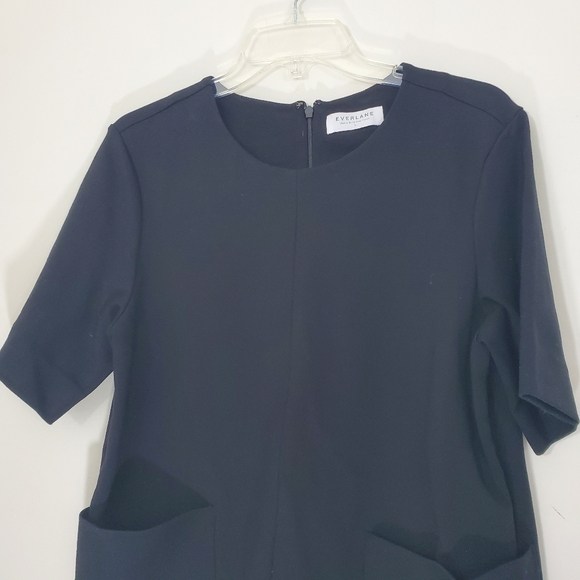 Everlane Black Thick Boxy Blouse, Size Large - Picture 3 of 10